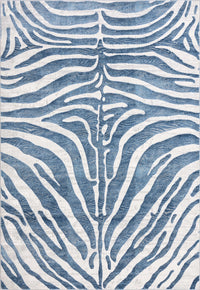 Blue Zebra Print