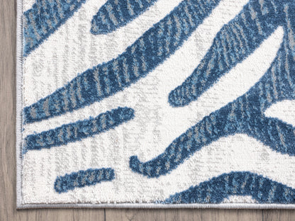 Blue Zebra Print