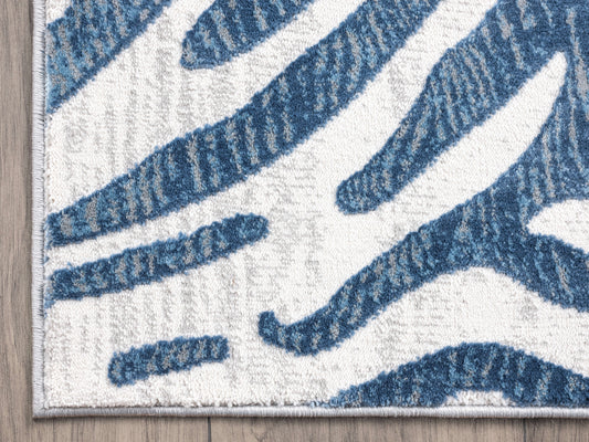 Blue Zebra Print