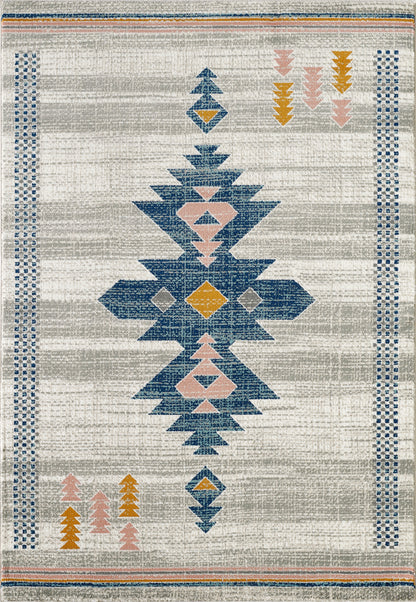 Southwestern Tribal Print Blue and Orange