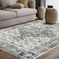 Traditional Medallion Blue and Ivory