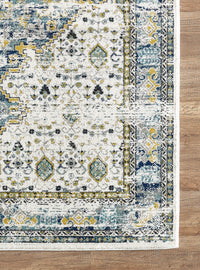 Traditional Medallion Blue and Ivory