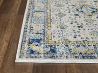 Traditional Medallion Blue and Ivory