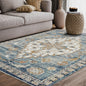 Traditional Medallion Blue and Orange