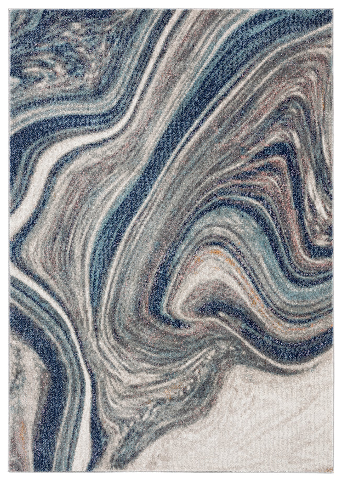 Blue Beige Liquid Marble