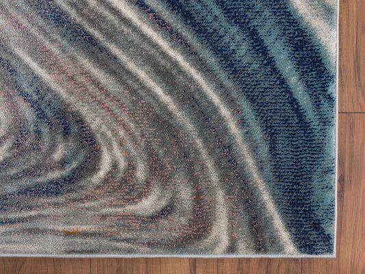 Blue Beige Liquid Marble