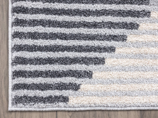 Beige Grey Multi Shape Abstract