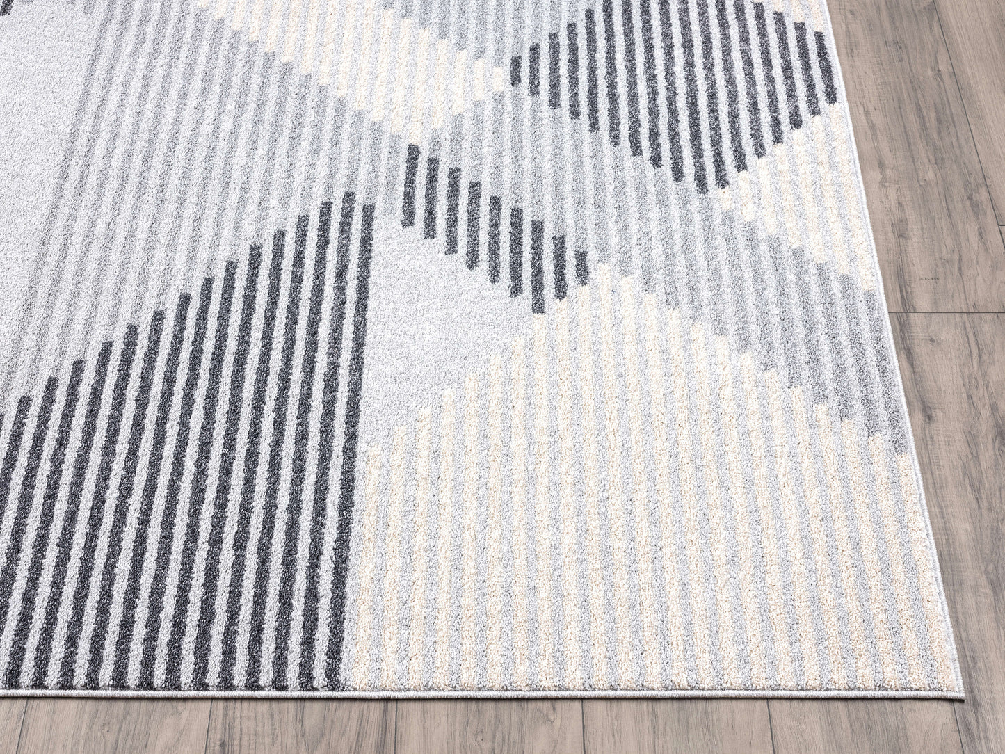 Beige Grey Multi Shape Abstract