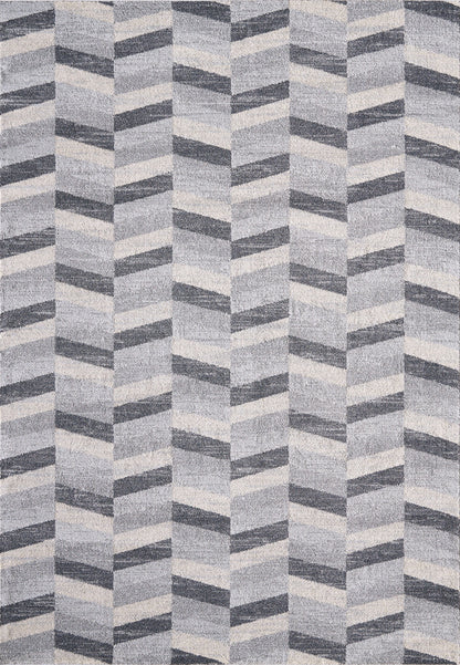 Beige Grey Chevron Geometric Modern