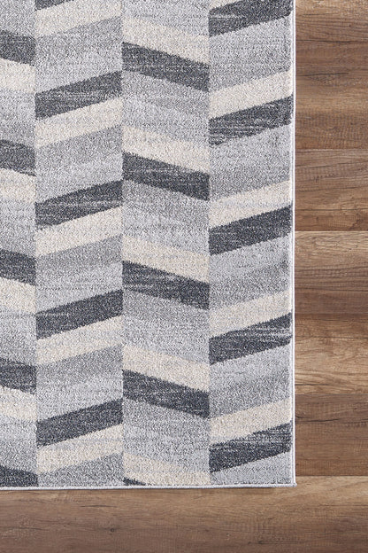 Beige Grey Chevron Geometric Modern