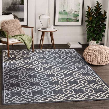 Grey Overlap Trellis Modern