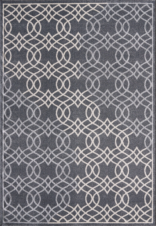 Grey Overlap Trellis Modern