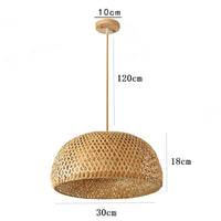 Hand-Woven Bamboo Lantern Pendant Lamp