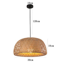 Hand-Woven Bamboo Lantern Pendant Lamp