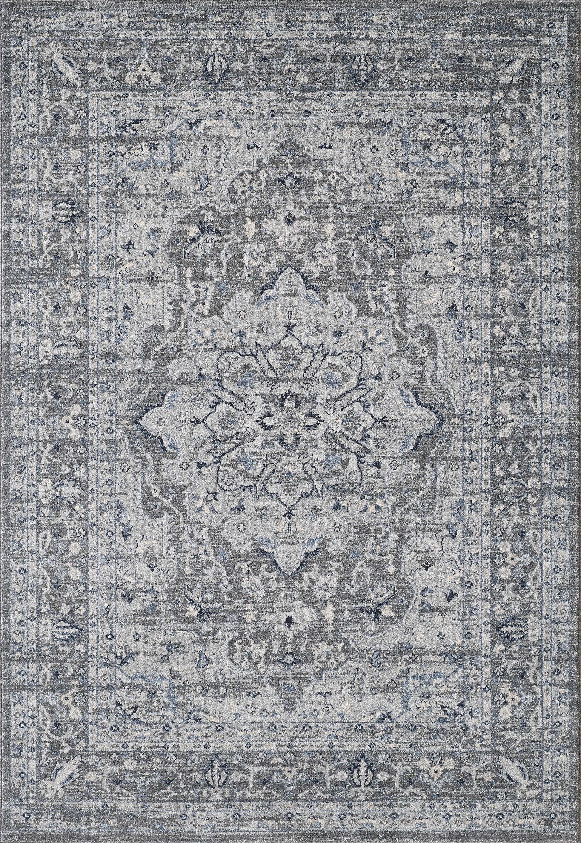Grey White Medallion 