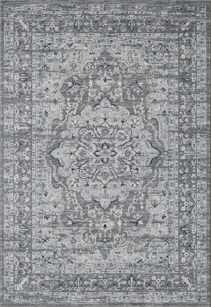 Grey White Medallion 