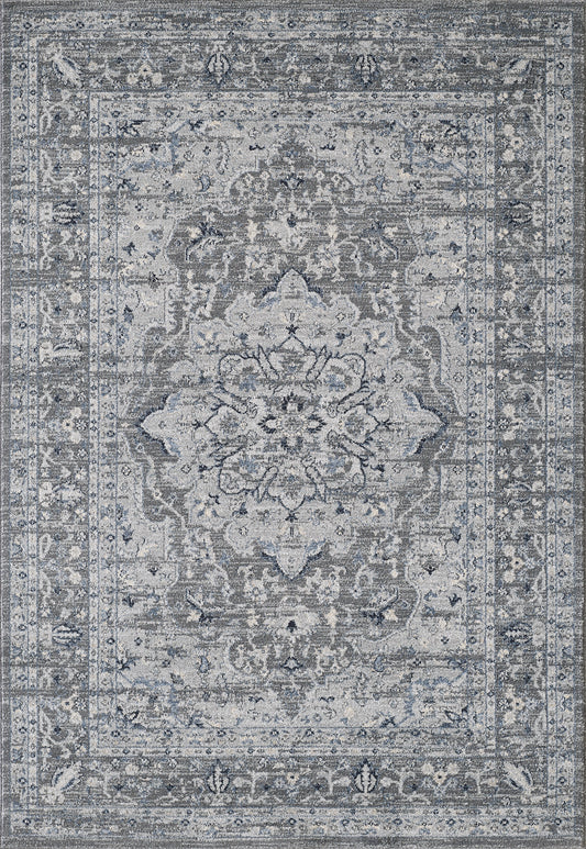 Grey White Medallion 