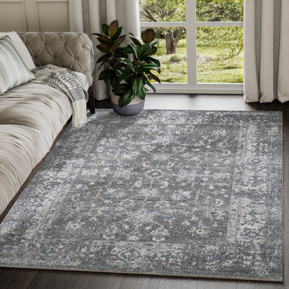 Grey Distressed Floral