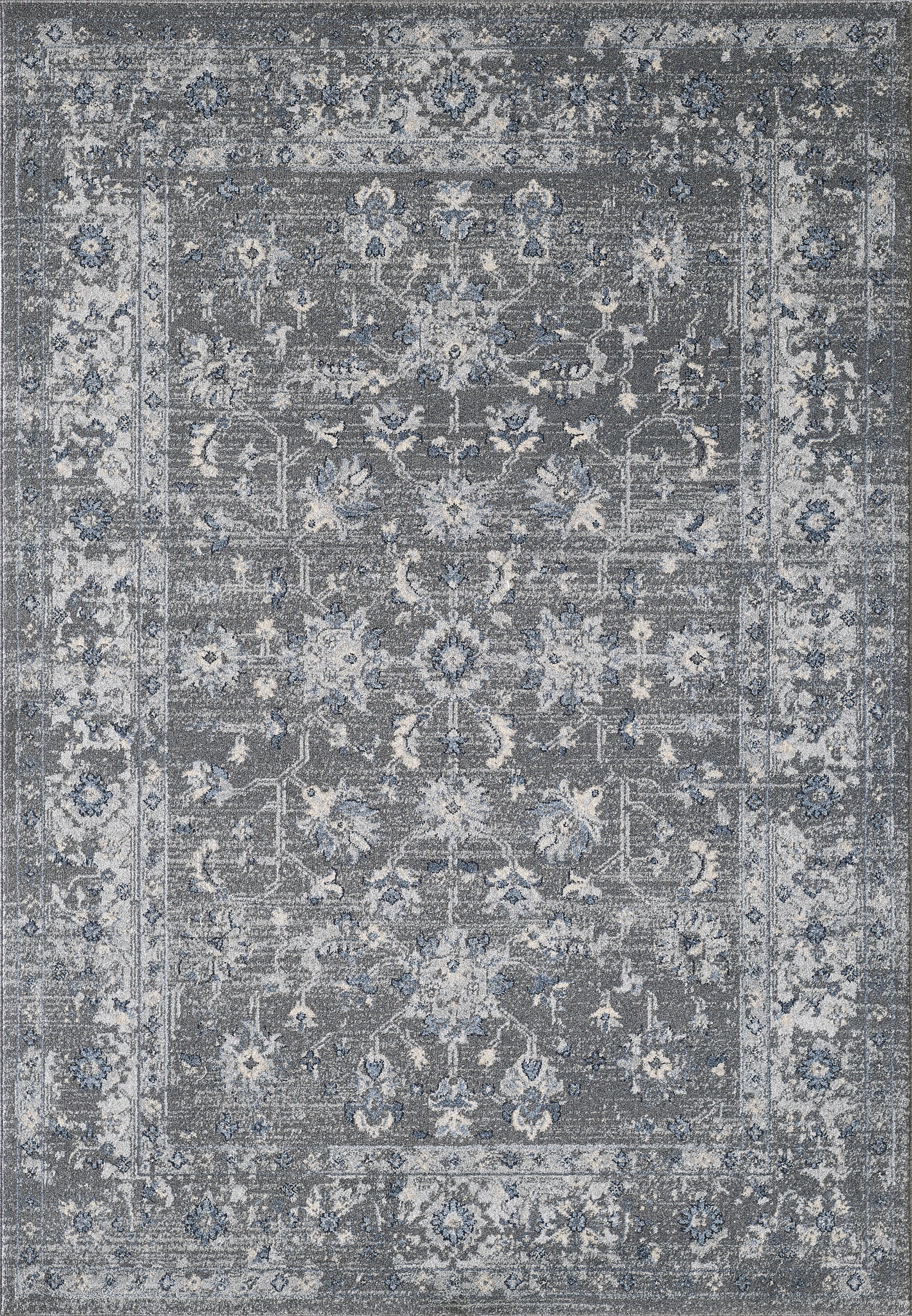 Grey Distressed Floral