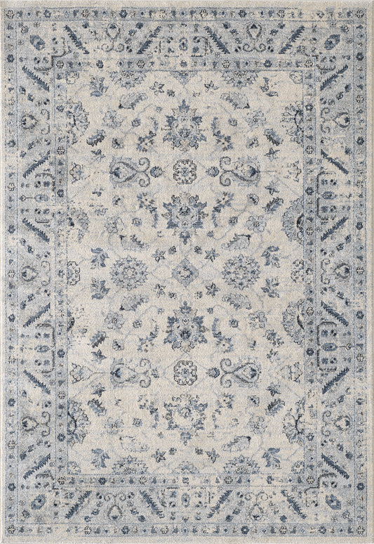 Floral Border Ivory 