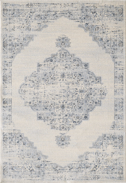 Ivory Distressed Medallion 