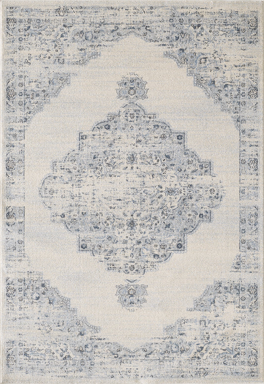 Ivory Distressed Medallion 
