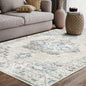 Traditional Distressed Ivory and Light Blue