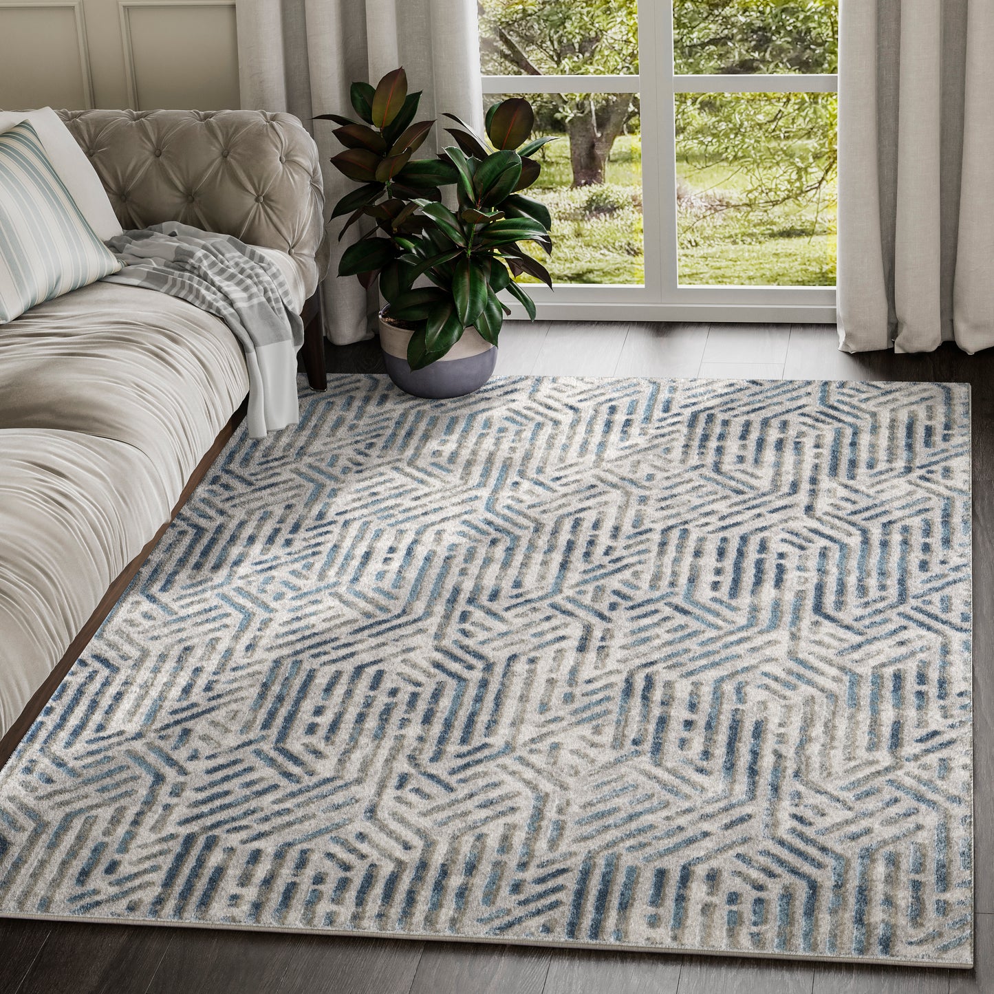 Hexagon Blue Grey