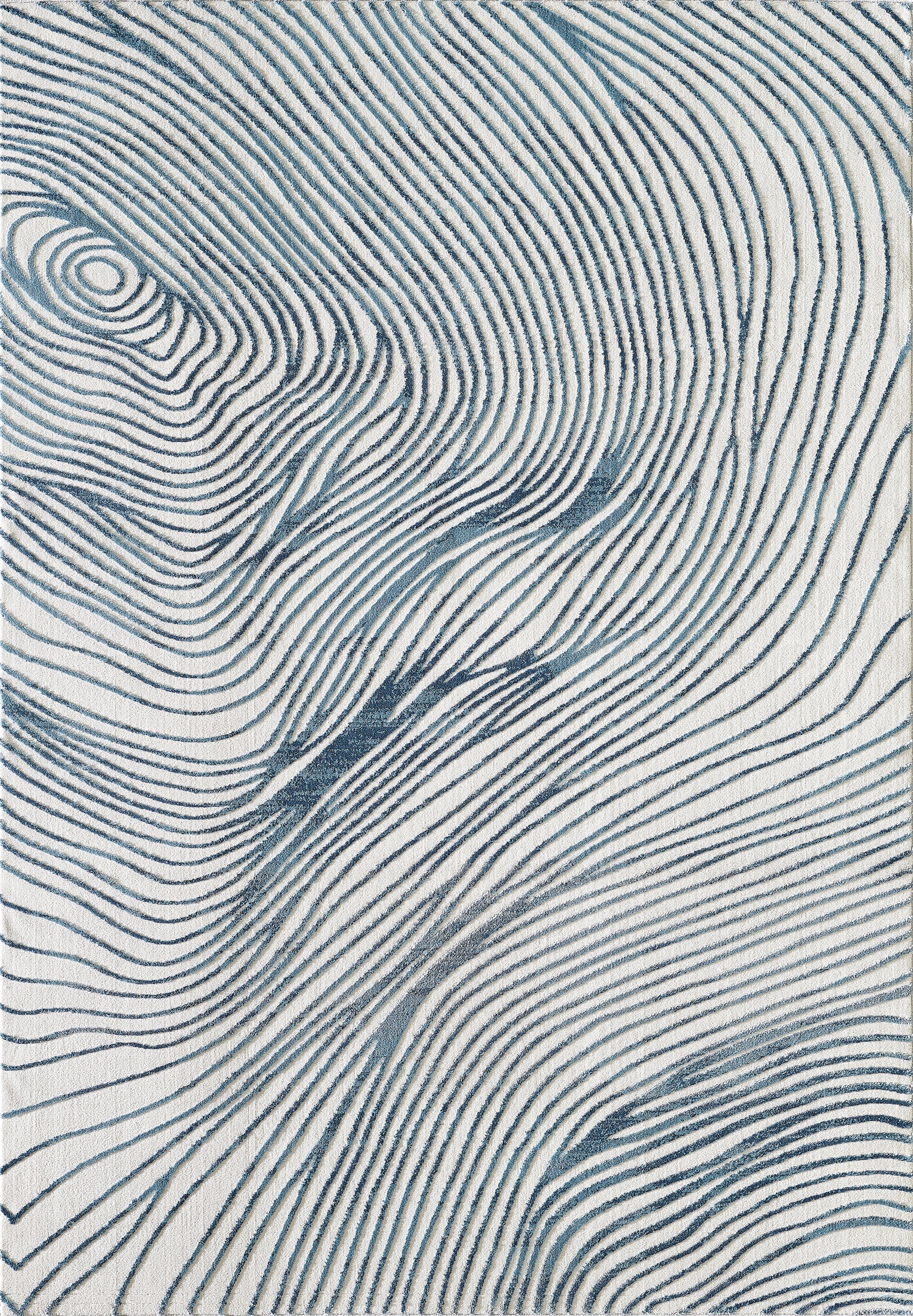 Modern Wave Blue and White