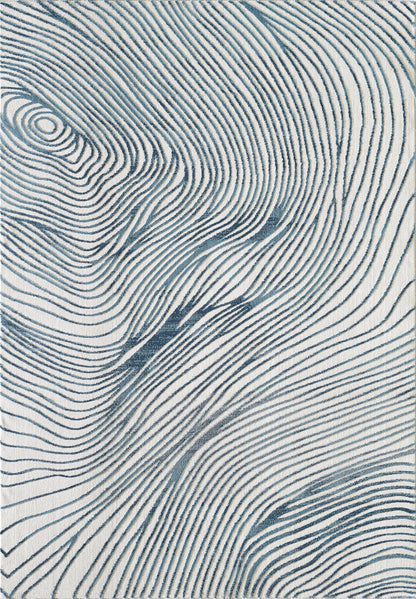 Modern Wave Blue and White