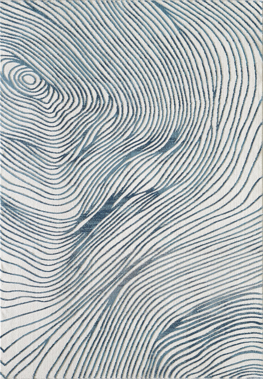 Modern Wave Blue and White
