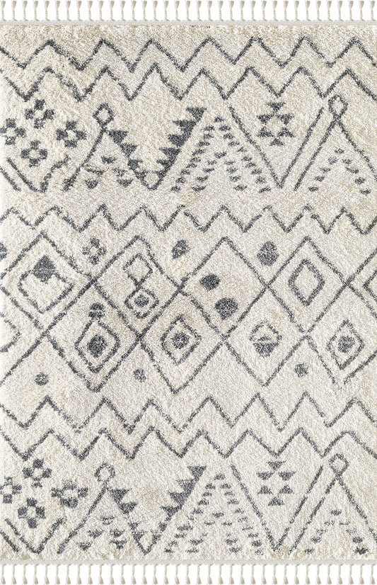 Moroccan Tribal Print Black Ivory