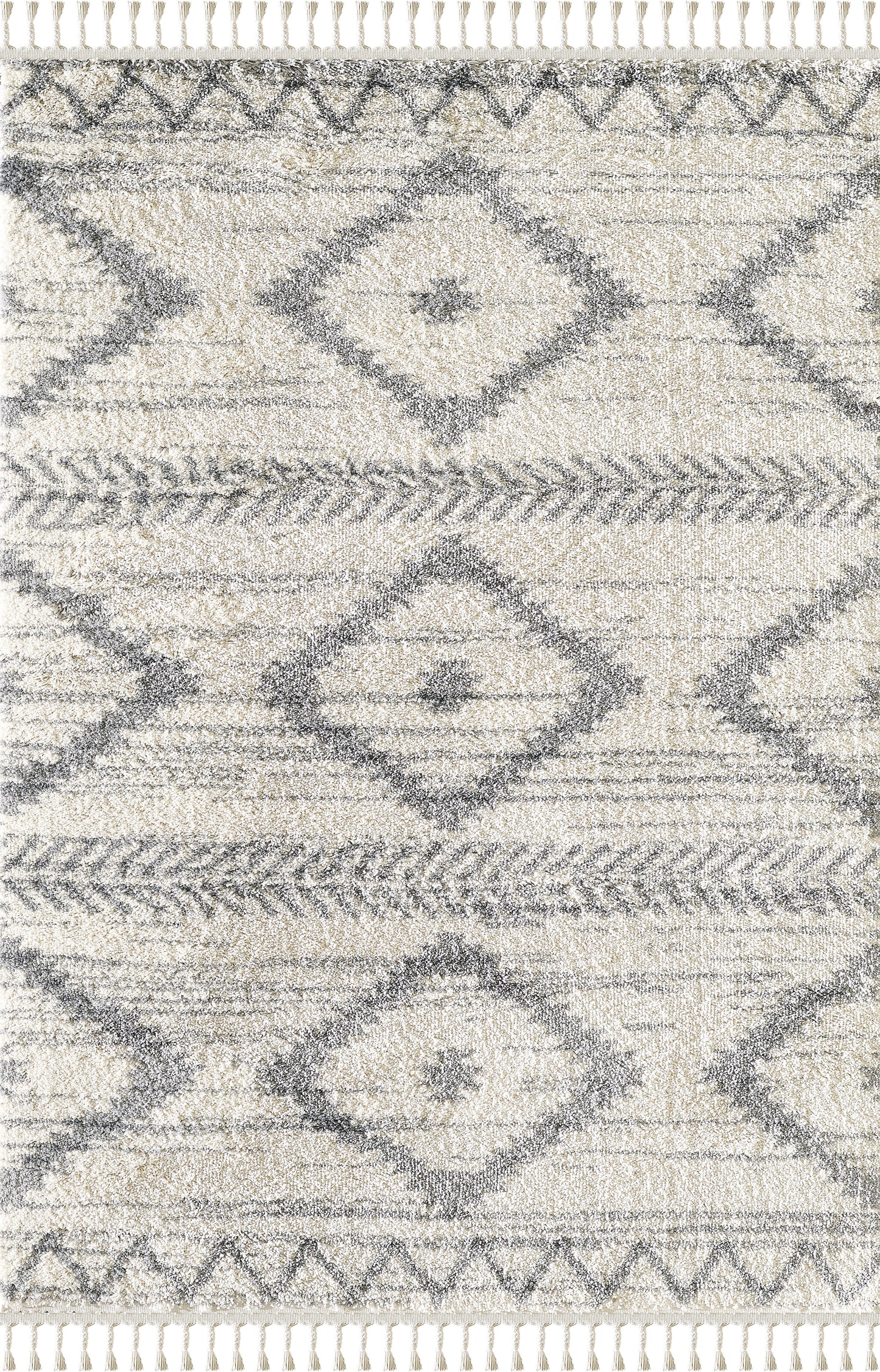 Bohemian Geometric Ivory and Grey