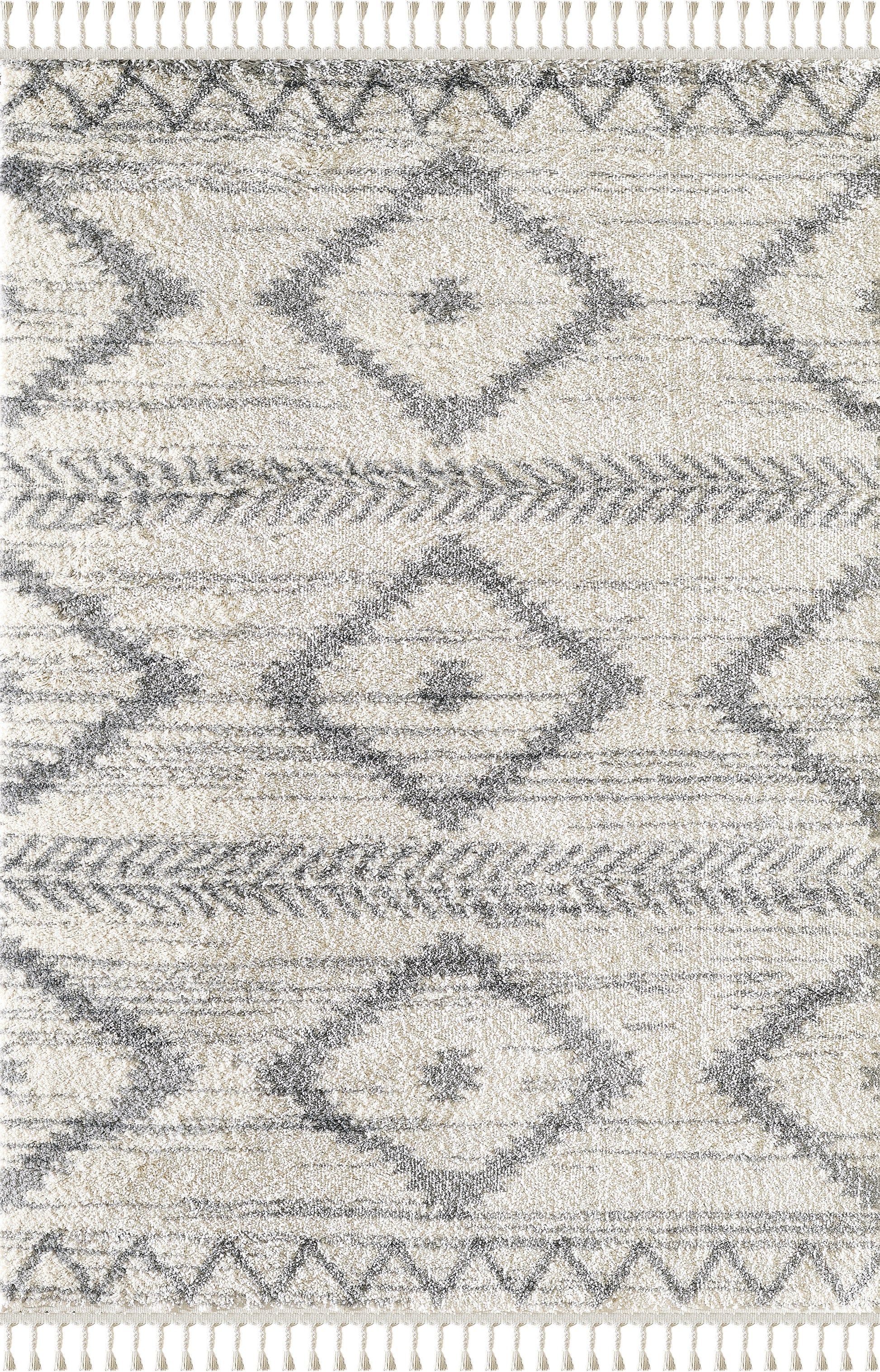 Bohemian Geometric Ivory and Grey