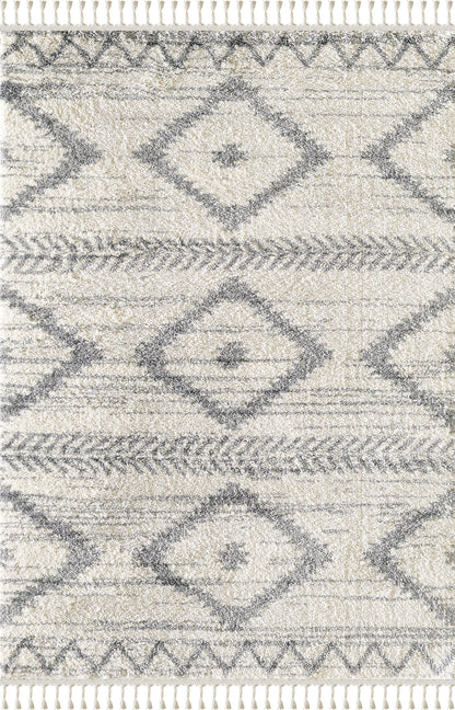 Bohemian Geometric Ivory and Grey