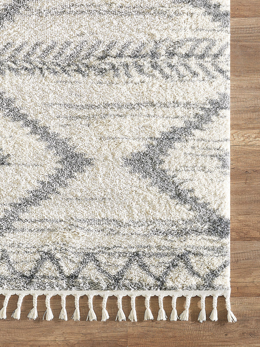Bohemian Geometric Ivory and Grey