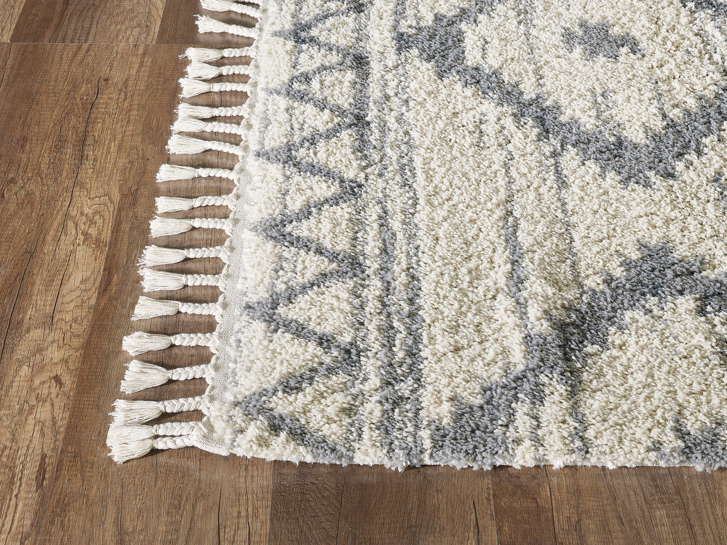 Bohemian Geometric Ivory and Grey