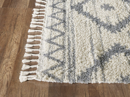 Bohemian Geometric Ivory and Grey