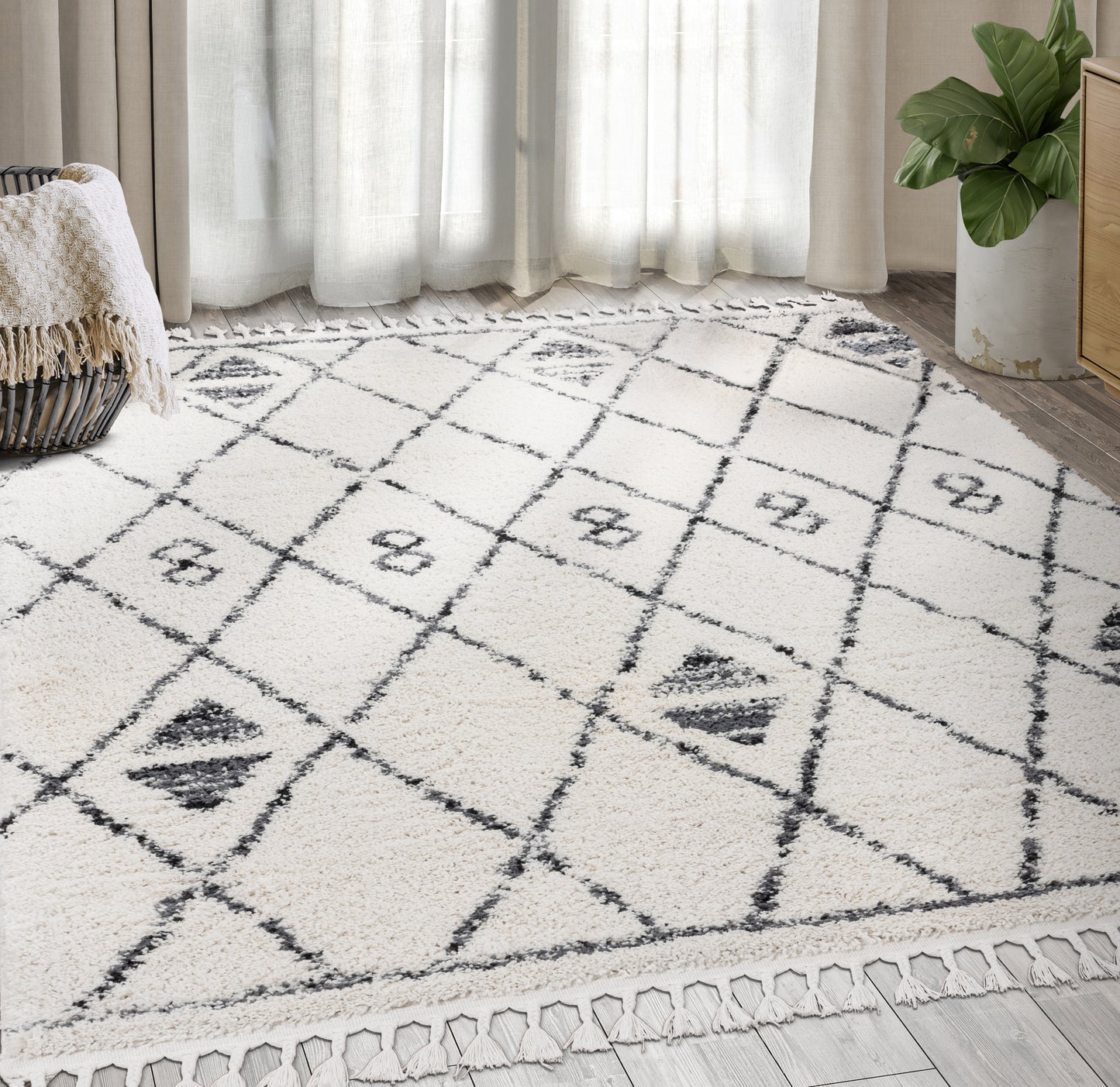 Cream Grey Multi Diamond