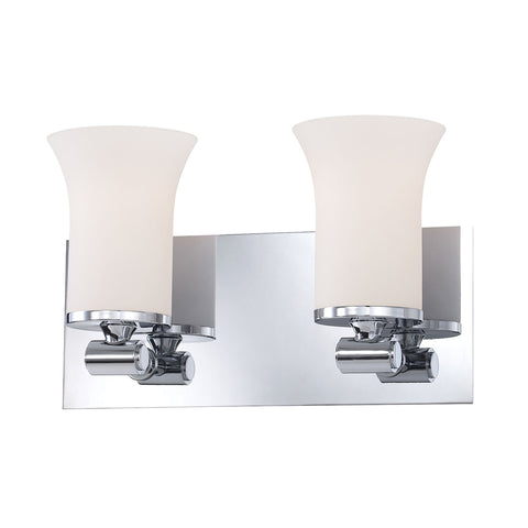 Flare 2 lite Opal Glass/ w Chrome Finish