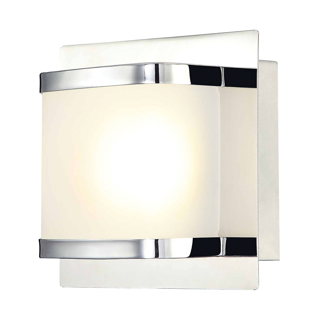 Bandeaux 1 Light LED Vanity In Chrome And Opal Glass