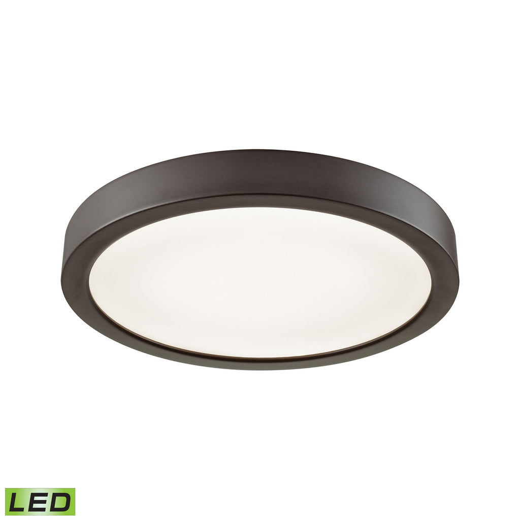 Titan 8" LED Flush In Oil Rubbed Bronze With A White Acrylic Diffuser