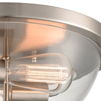 Astoria 13.5'' Wide 2-Light Flush Mount - Brushed Nickel