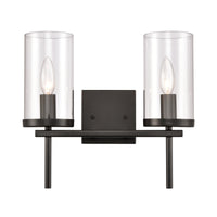 Oakland 13.5'' Wide 2-Light Vanity Light - Black