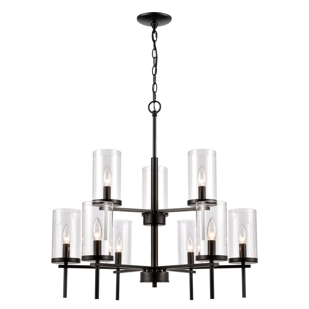 Oakland 28.5'' Wide 9-Light Chandelier - Black