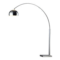 Penbrook Floor Lamp in Silver Plate with White Marble Base