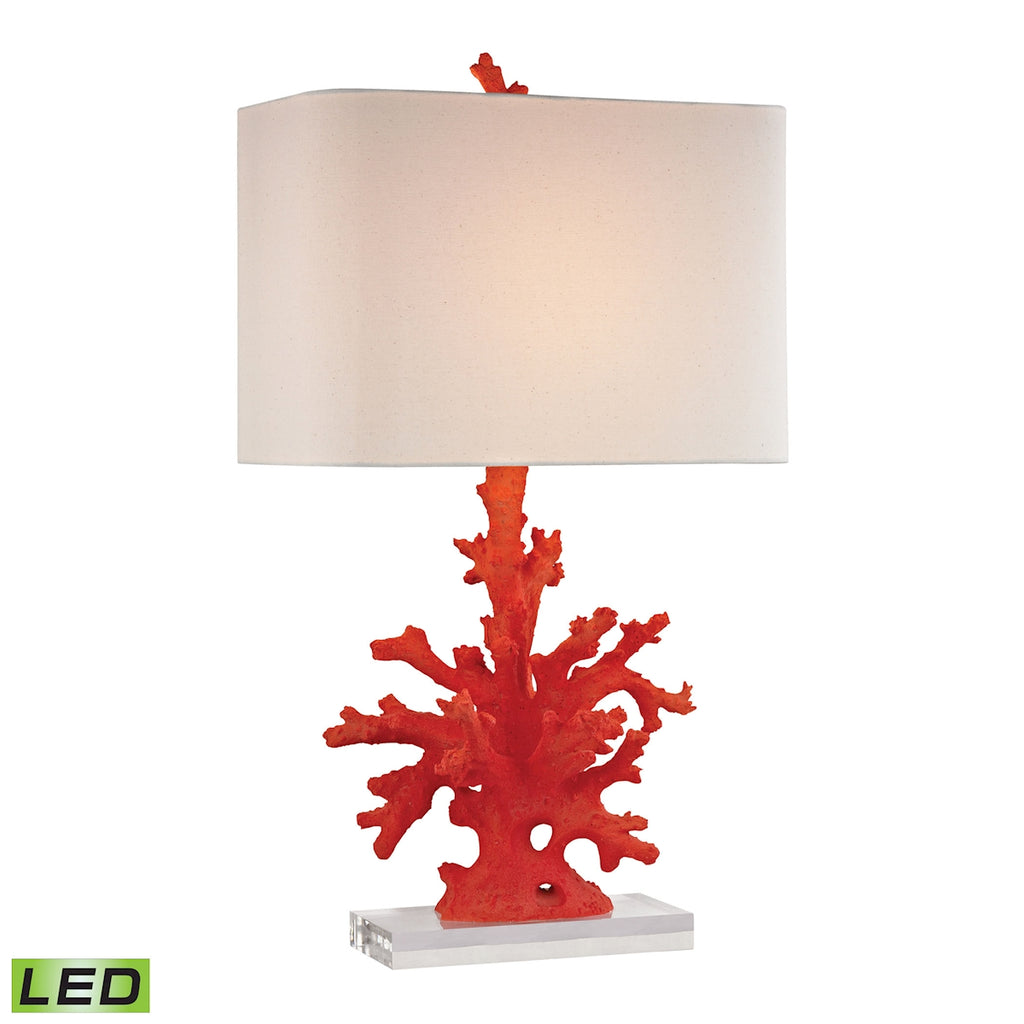 Red Coral LED Table Lamp in Red