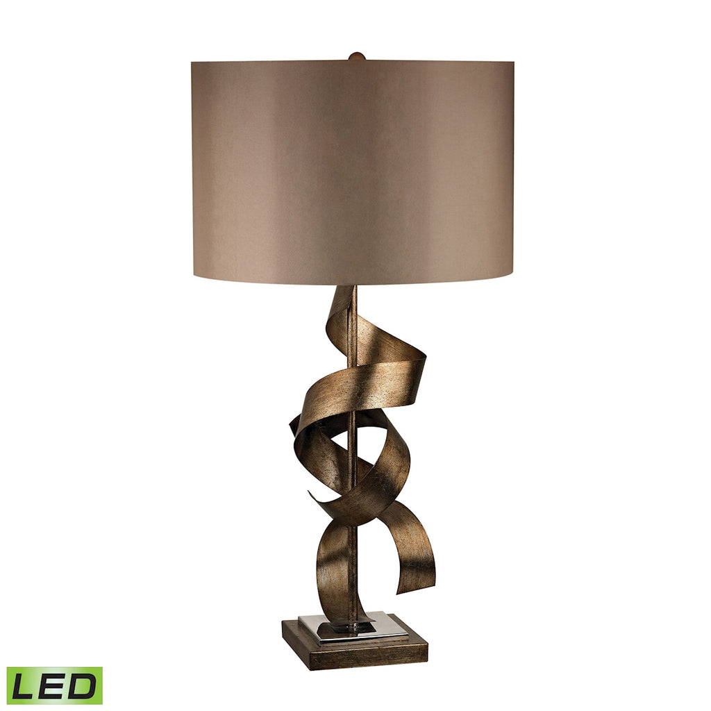 Allen Metal Sculpture LED Table Lamp in Roxford Gold