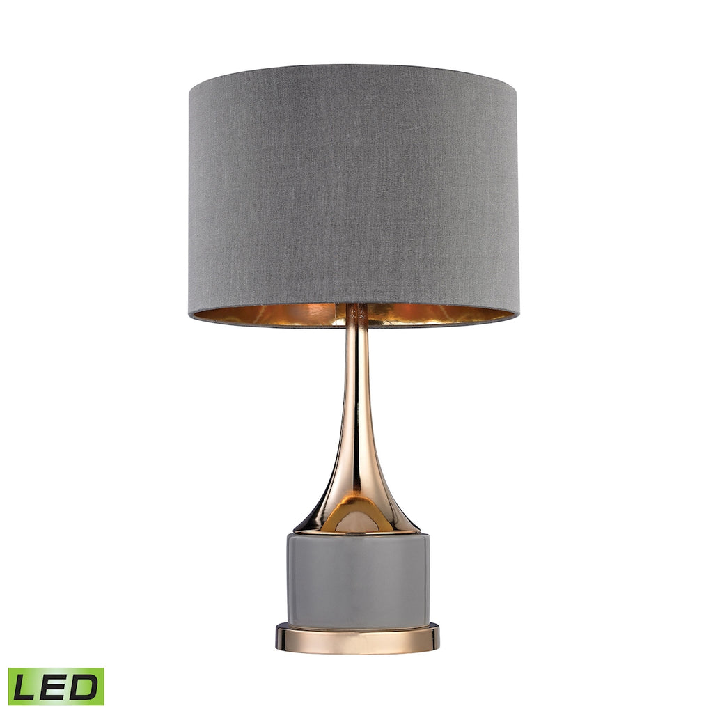 Small Gold Cone Neck LED Lamp