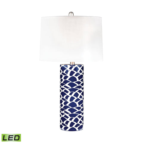 Scale Sketch LED Table Lamp In Blue And White